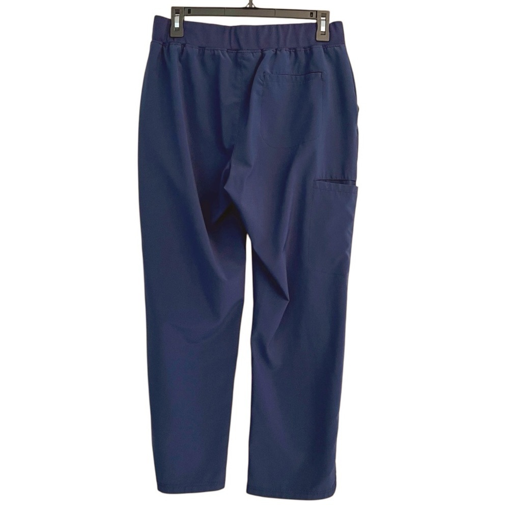 HeartSoul Women’s Mid Rise Pull On Scrub Pant Style HS075P Navy Blue Petite Med - Picture 3 of 7